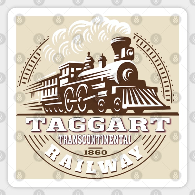 Taggart Transcontinental Sticker by Witty Things Designs